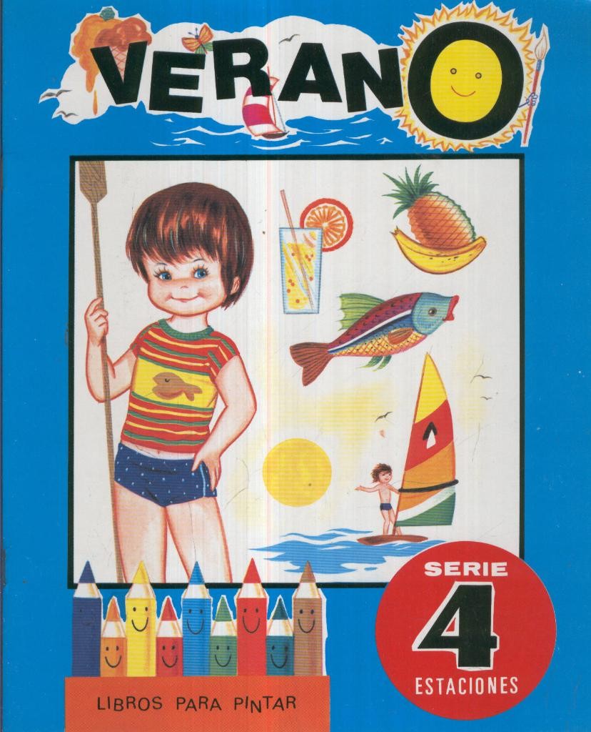 SERIE 4 ESTACIONES, libros para pintar: VERANO
