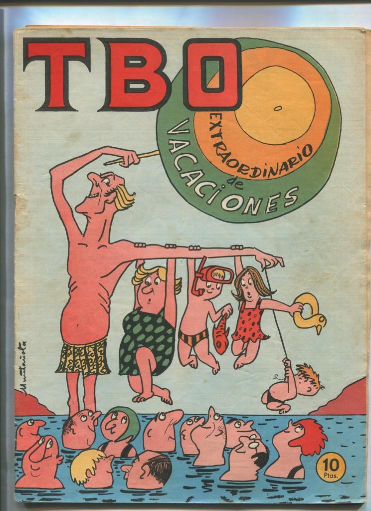 TBO extra  de 10 pts: Vacaciones, portada de Muntañola (numerado 1 en trasera)
