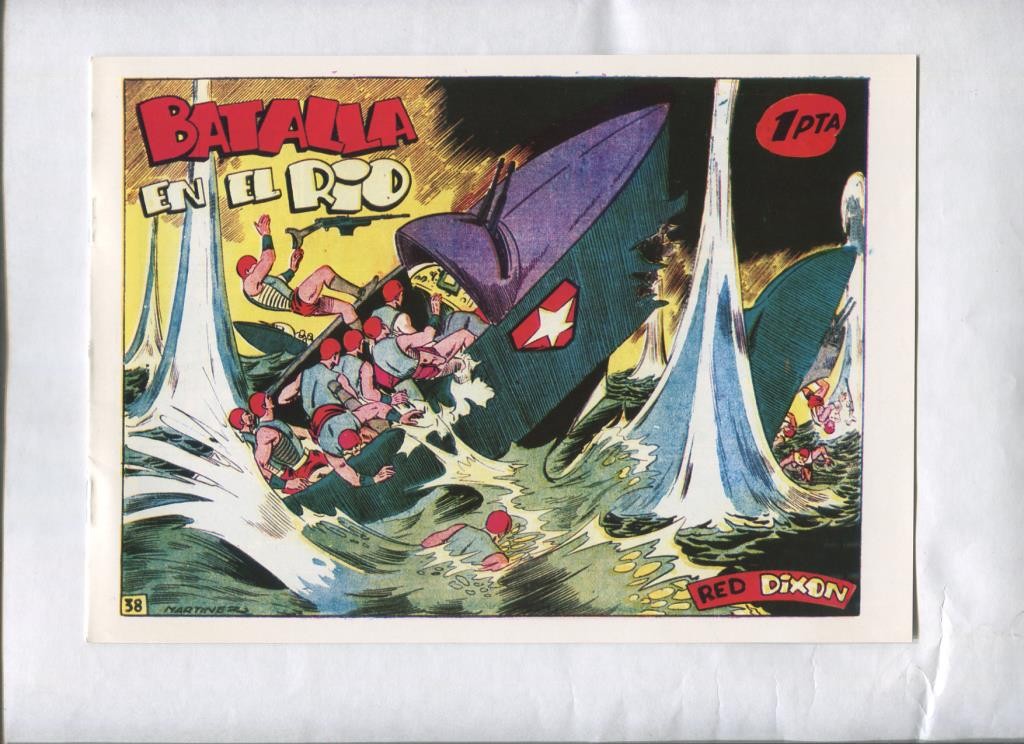 Facsimil: Red Dixon primera serie numero 38: Batalla en el rio