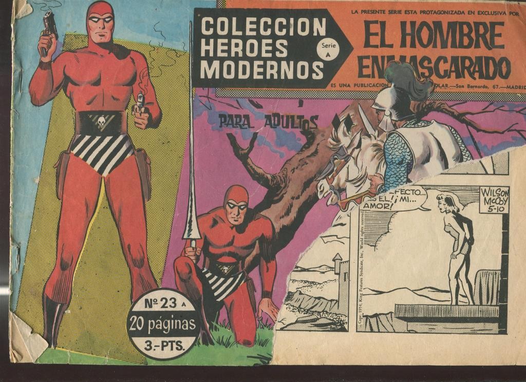 Coleccion Heroes Modernos: El Hombre Enmascarado serie A numero 23 (roto en cubierta(