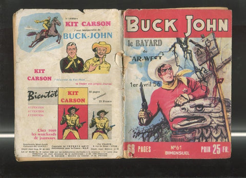 Buck John numero 061: cubierta estropeada y con roto