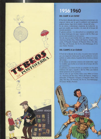 Tebeos de Postguerra: folleto 8 paginas exposicion del 2014