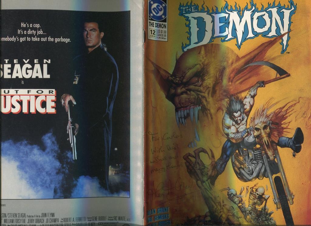 Lobo: The Demon numero 12; dedicatoria personalizada de Alan Grant