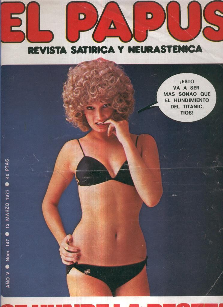 El Papus. Revista de humor numero 147: Se hunde la peseta