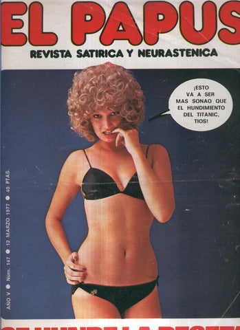 El Papus. Revista de humor numero 147: Se hunde la peseta