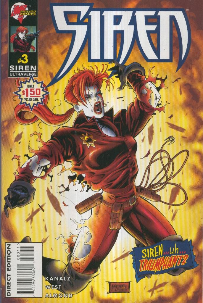 SIREN, Volume 1 No.03: Choosing Sides (Malibu Comics)