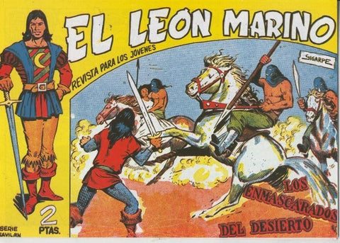 El Leon Marino facsimil numero 10: Los enmascarados del desierto