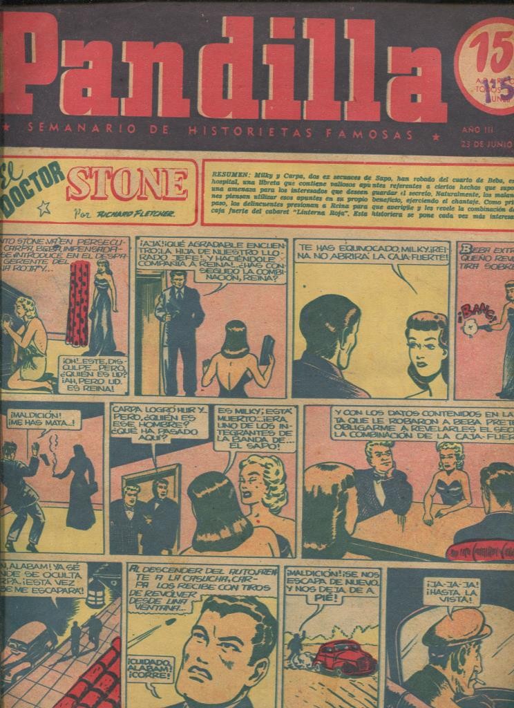 Pandilla semanario de historietas famosas numero 155 (procede de tomo desencuadernado)