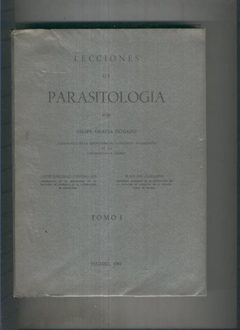 Lecciones de Parasitologia ( textos subrayados a lapiz)
