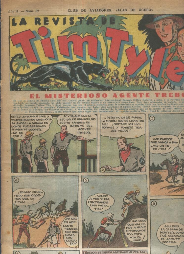 Tim Tyler de Hispano Americana numero 037 (procede de tomo desencuadernado)