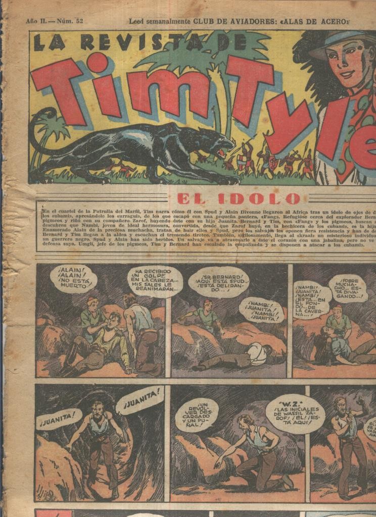 Tim Tyler de Hispano Americana numero 052 (procede de tomo desencuadernado)