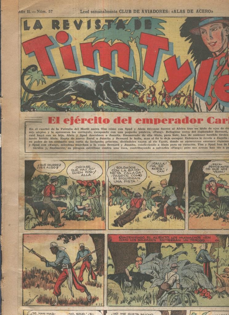 Tim Tyler de Hispano Americana numero 057 (procede de tomo desencuadernado)