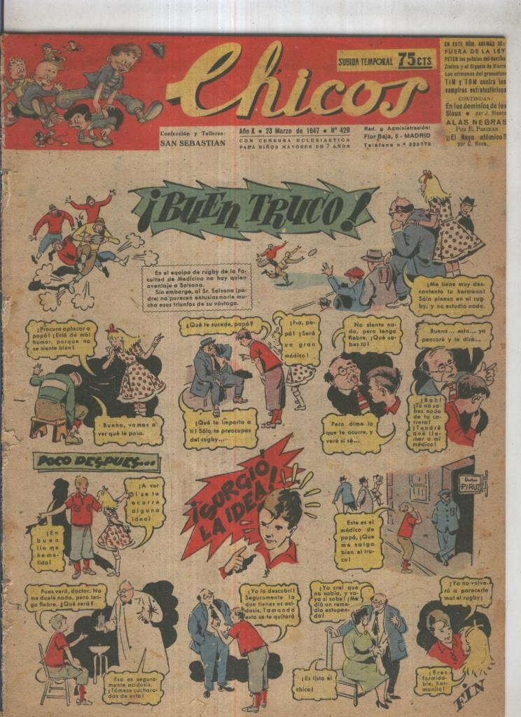 Chicos de Consuelo Gil numero 429 (procede de tomo desencuadernado)