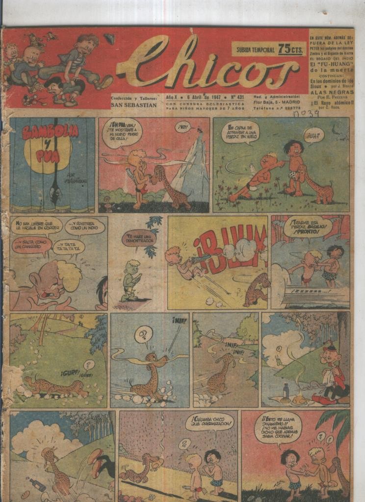 Chicos de Consuelo Gil numero 431 (procede de tomo desencuadernado)