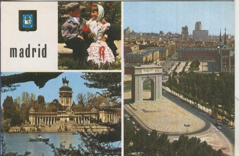 Postal 005336 : Retiro-Arco Triunfo-Chulapones (Madrid)
