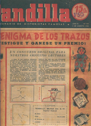 Pandilla semanario de historietas famosas numero 109 (procede de tomo desencuadernado)