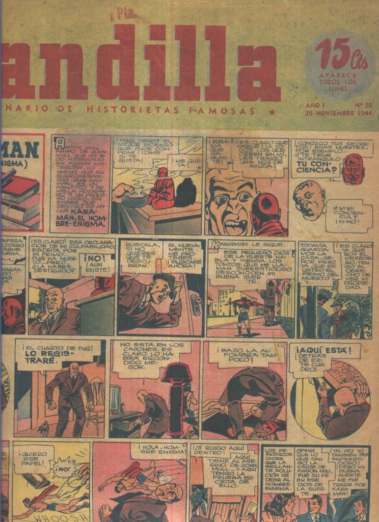 Pandilla semanario de historietas famosas numero 020 (procede de tomo desencuadernado)