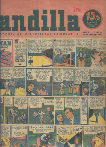 Pandilla semanario de historietas famosas numero 037: ( procede de tomo desencuadernado)