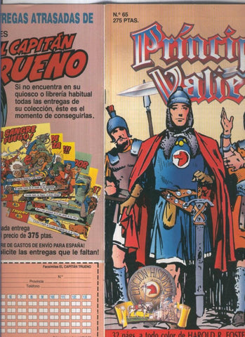 El Principe Valiente de Ediciones B numero 65 (numerado 3 en trasera)