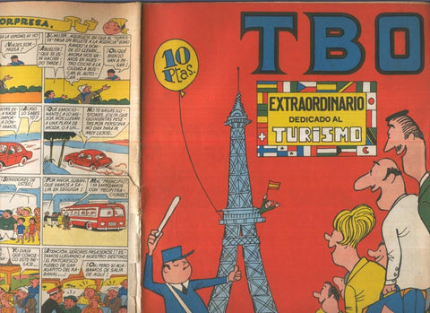TBO extra 10 pts: Turismo (numerado 2 en trasera) (cubierta medio suelta y raja en la trasera(