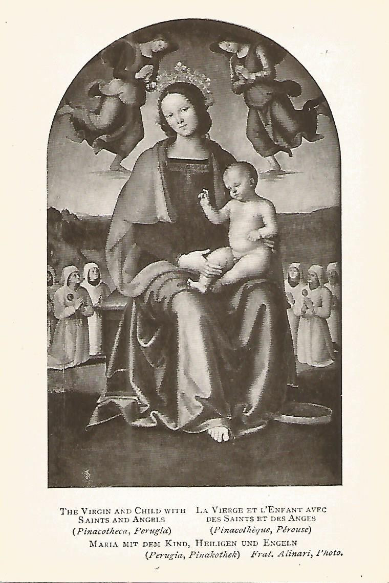 Lamina 213: PERUGINO. La Virgen y el Niño con santos y angeles