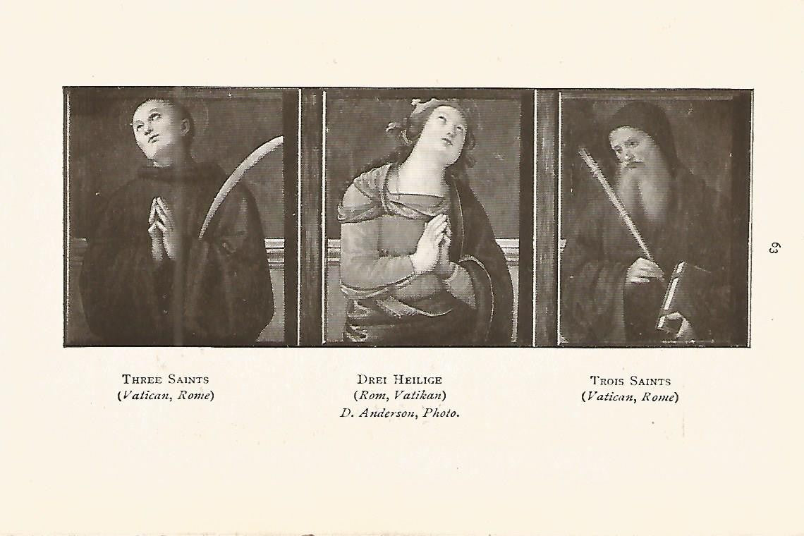 Lamina 219: PERUGINO. Tres santos