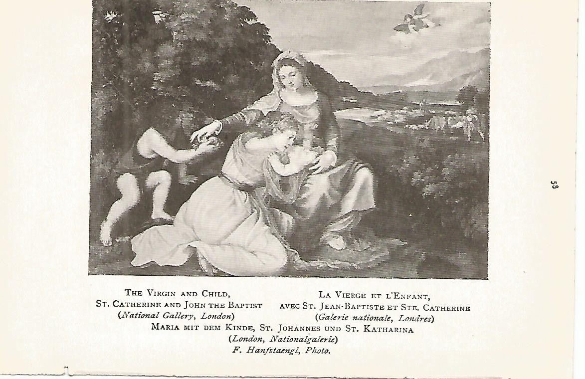 Lamina 278: TIZIANO. La Virgen y el Niño con Santa Catalina y Juan el Bautista