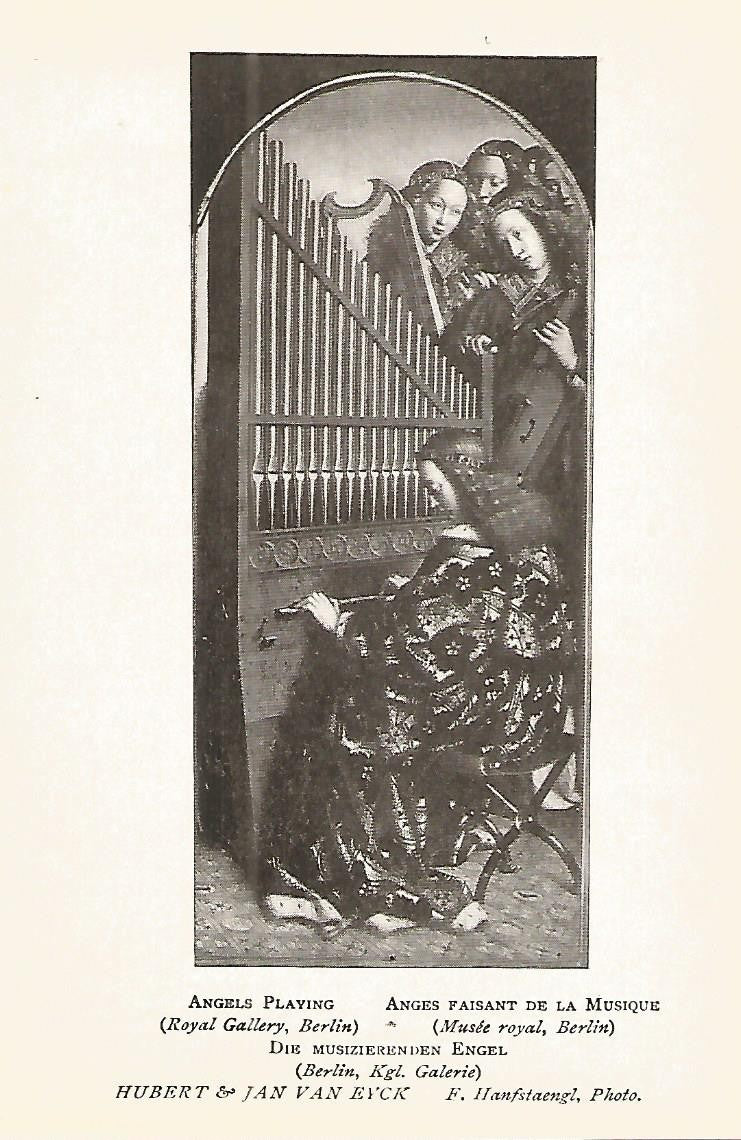 Lamina 291: HUBERT & JAN VAN EYCK. Angeles tocando musica