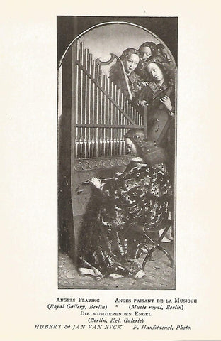 Lamina 291: HUBERT & JAN VAN EYCK. Angeles tocando musica