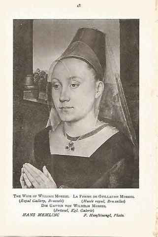 Lamina 304: HANS MEMLINC. La esposa de William Moreel