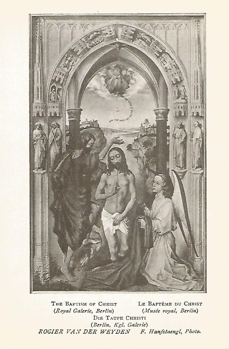 Lamina 309: VAN DER WEYDEN. El bautizo de Cristo