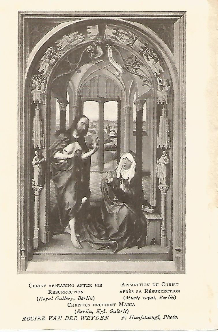 Lamina 312: VAN DER WEYDEN. Cristo apareciendo despues de resucitar