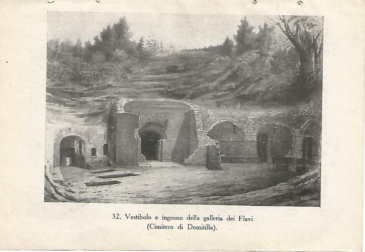 Lamina 447: CATACUMBAS DE ROMA. Entrada a la Galeria Flavia. Cementerio de Domitilla