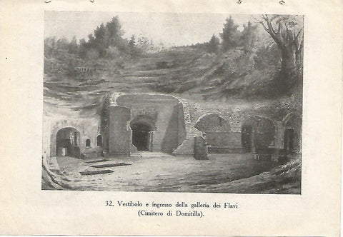 Lamina 447: CATACUMBAS DE ROMA. Entrada a la Galeria Flavia. Cementerio de Domitilla