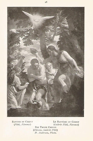Lamina 474: VERONESE. El Bautizo de Cristo