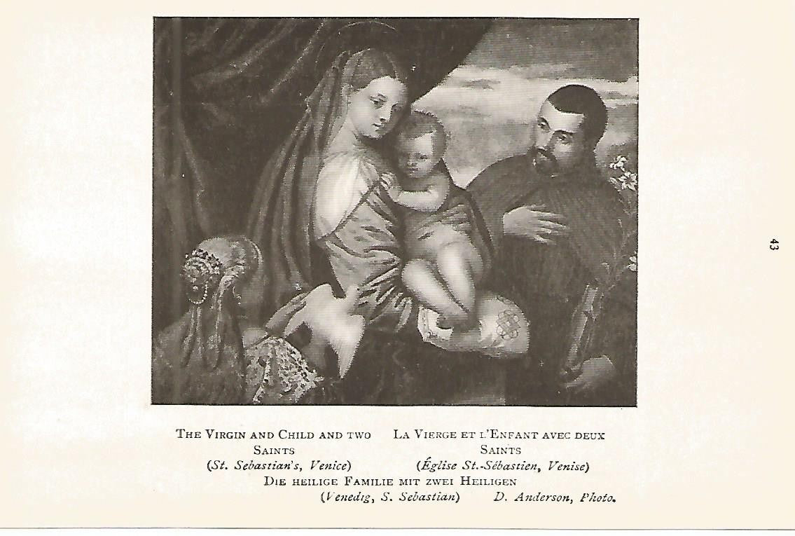 Lamina 483: VERONESE. La Virgen y el Niño con dos santos