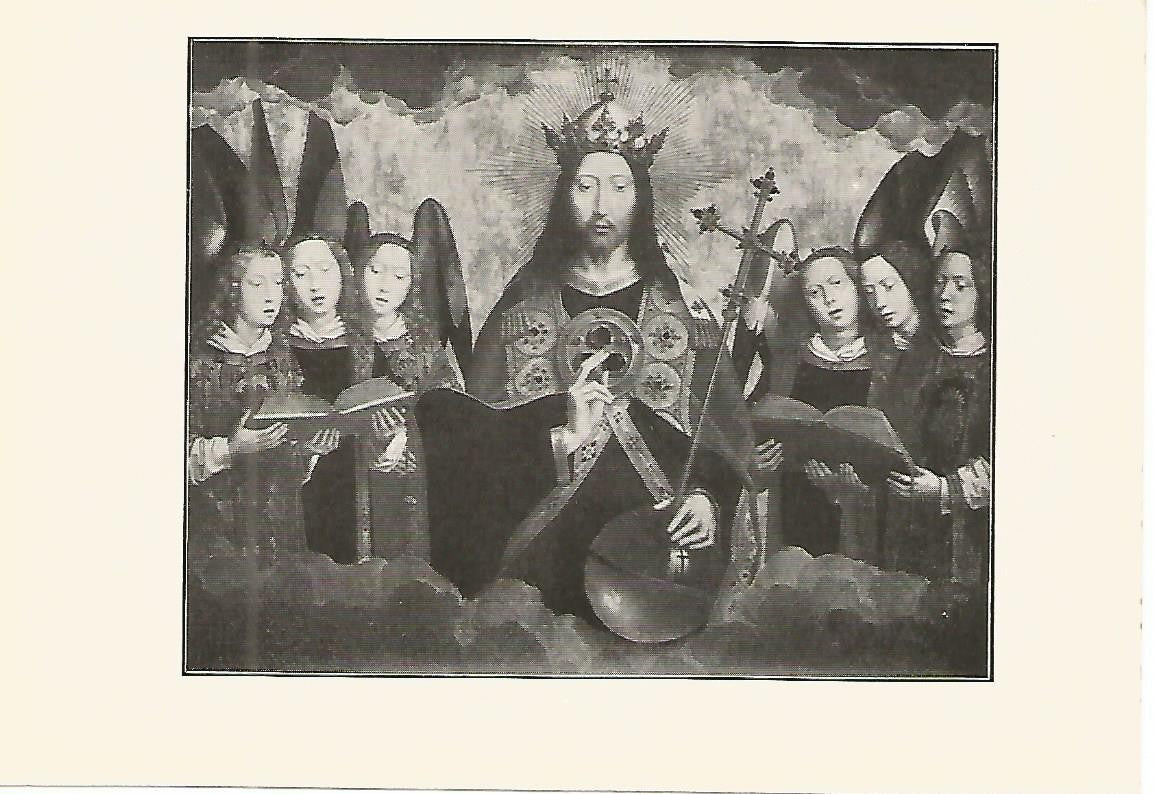 Lamina 497: MEMLING. Jesucristo rodeado de angeles