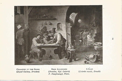 Lamina 532: TENIERS el Joven. Anotando la puntuacion
