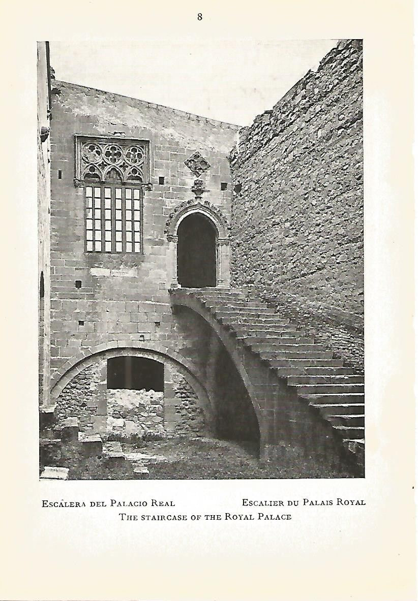 Lamina 573: MONASTERIO DE POBLET. Escalera del Palacio Real