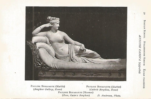 Lamina 583:  ANTONIO CANOVA. Paulina Bonaparte