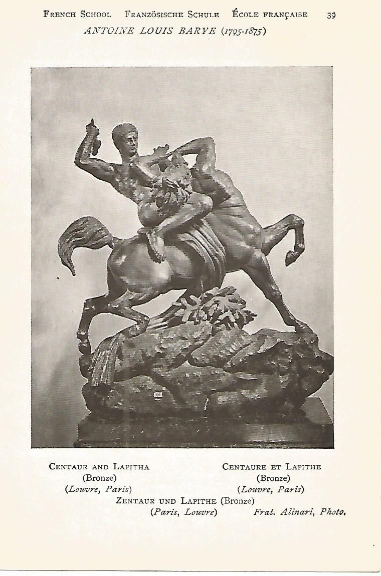Lamina 588: ANTOINE LOUIS BARYE. Centauro y Laphita
