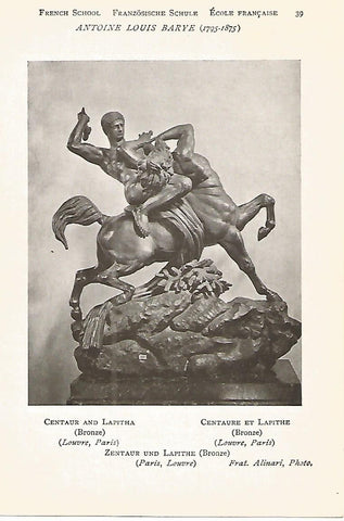Lamina 588: ANTOINE LOUIS BARYE. Centauro y Laphita