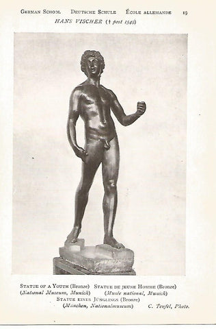 Lamina 603: HANS VISCHER. Estatua de joven