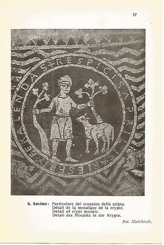 Lamina 620: IGLESIA DE SAN SAVINO DE PIACENZA. Detalle del mosaico de la cripta