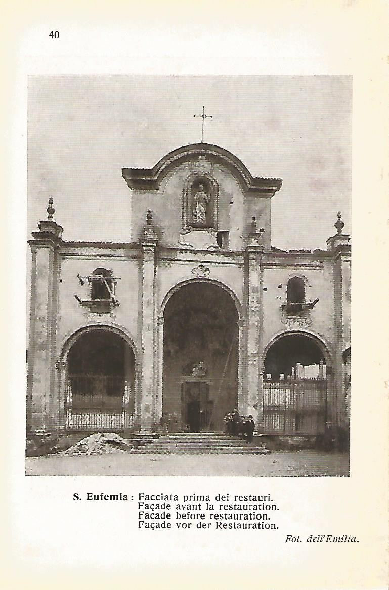 Lamina 621: IGLESIA DE SANTA EUFEMIA DE PIACENZA. Fachada original antes de la restauracion