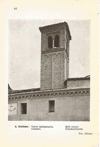 Lamina 632: IGLESIA DE SAN ESTEFANO DE PIACENZA. Campanario