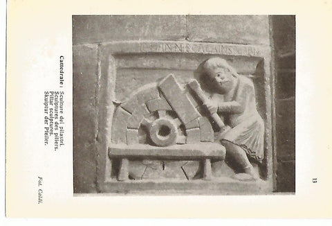 Lamina 635: CATEDRAL DE PIACENZA. Escultura de la pilastra