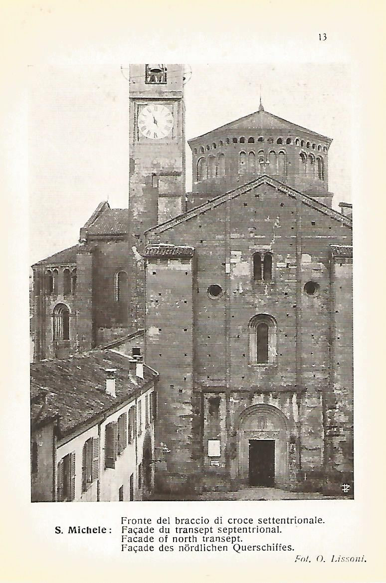 Lamina 650:  PAVIA. Iglesia de San Miguel. Fachada septentrional