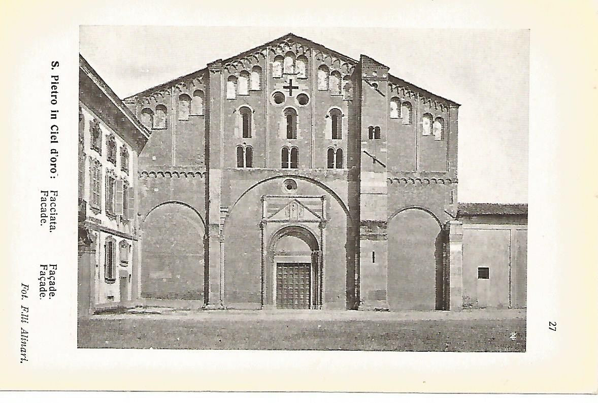 Lamina 657: PAVIA. Iglesia de San Pietro in Ciel d Oro. Fachada