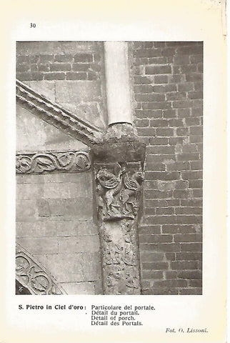 Lamina 658: PAVIA. Iglesia de San Pietro in Ciel d Oro. Detalle del portico